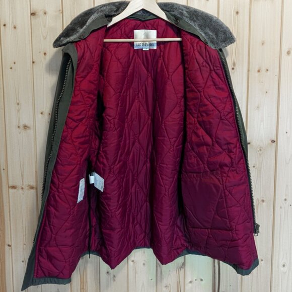 VTG LONDON FOG Men (L) Oversized Parka Winter Jacket Faux Fur Collar & Liner 90s - Picture 6 of 10